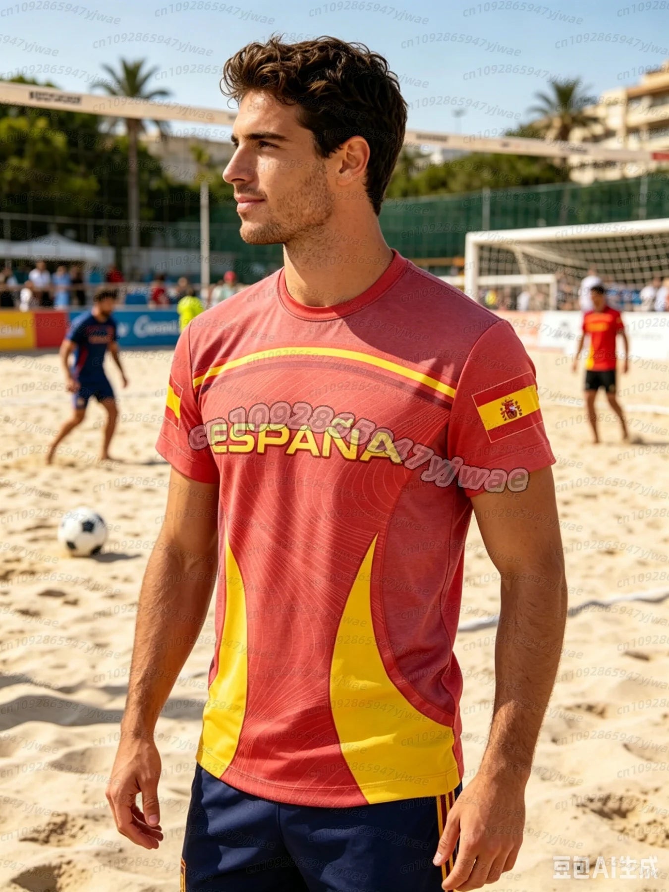 Summer 2026 Spain Football Jerseys for Men Classic God Spain Short Sleeve Tees Casual O-Neck Sports Style T-Shirt Men t-shirt