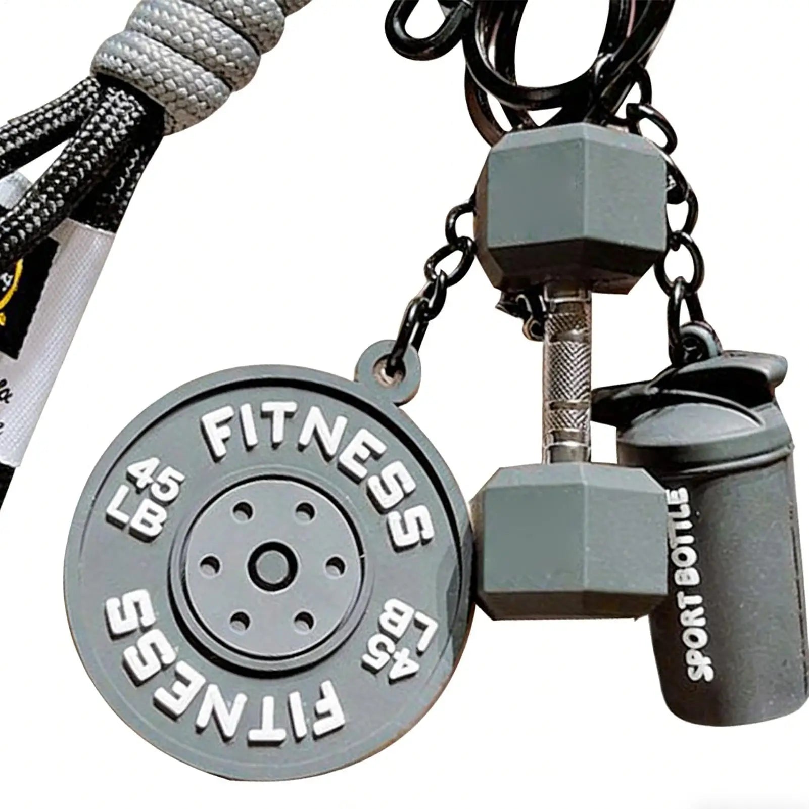 Fitness Keychain  Cute Dumbbell Keychain set Silicone Gym Keychain Motivational Gym Accessories Fitness Gifts for Fitness Bag