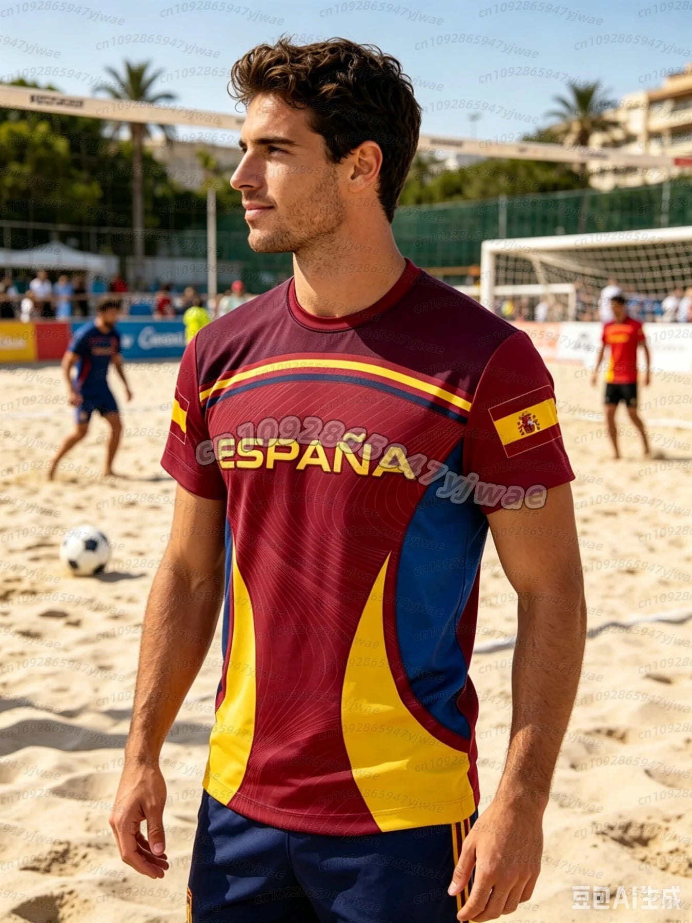 Summer 2026 Spain Football Jerseys for Men Classic God Spain Short Sleeve Tees Casual O-Neck Sports Style T-Shirt Men t-shirt