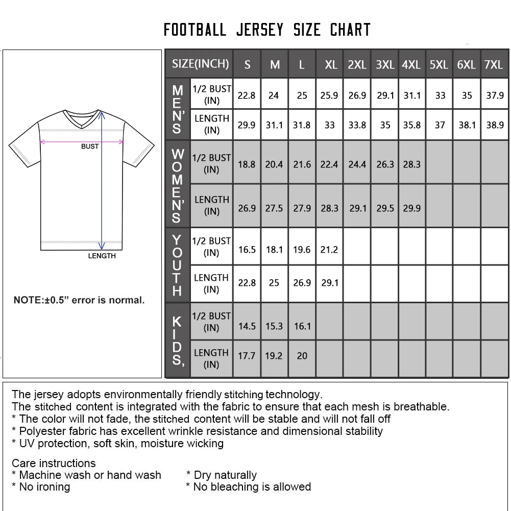 Custom American Football Jersey Blue White Personalized Printed Team Name Number Men Women Youth Kids Sports Fans Gift Uniform