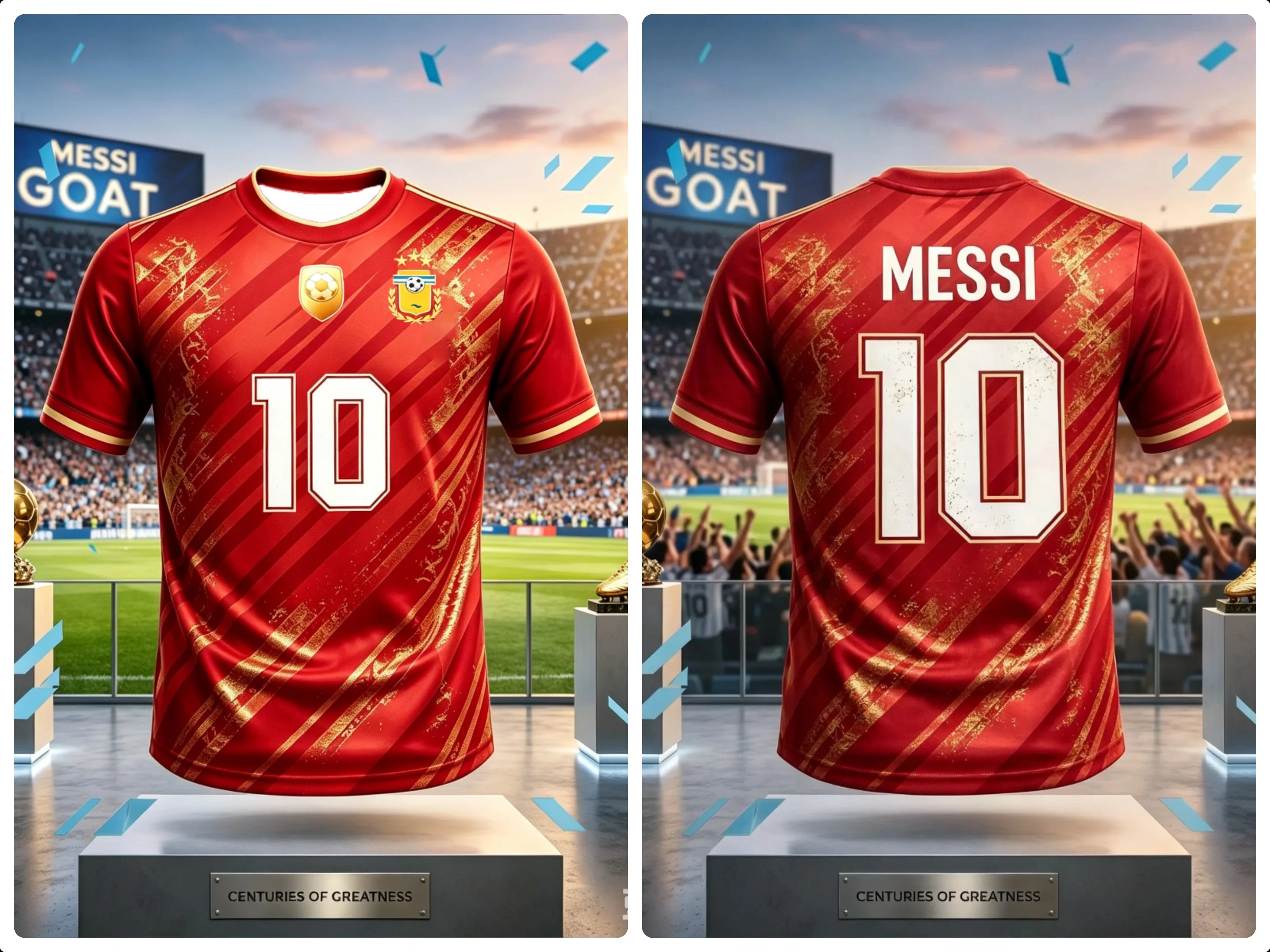 2026 New Soccer Jerseys for Adults & Children, Blue-White Striped Casual Athletic Tees
