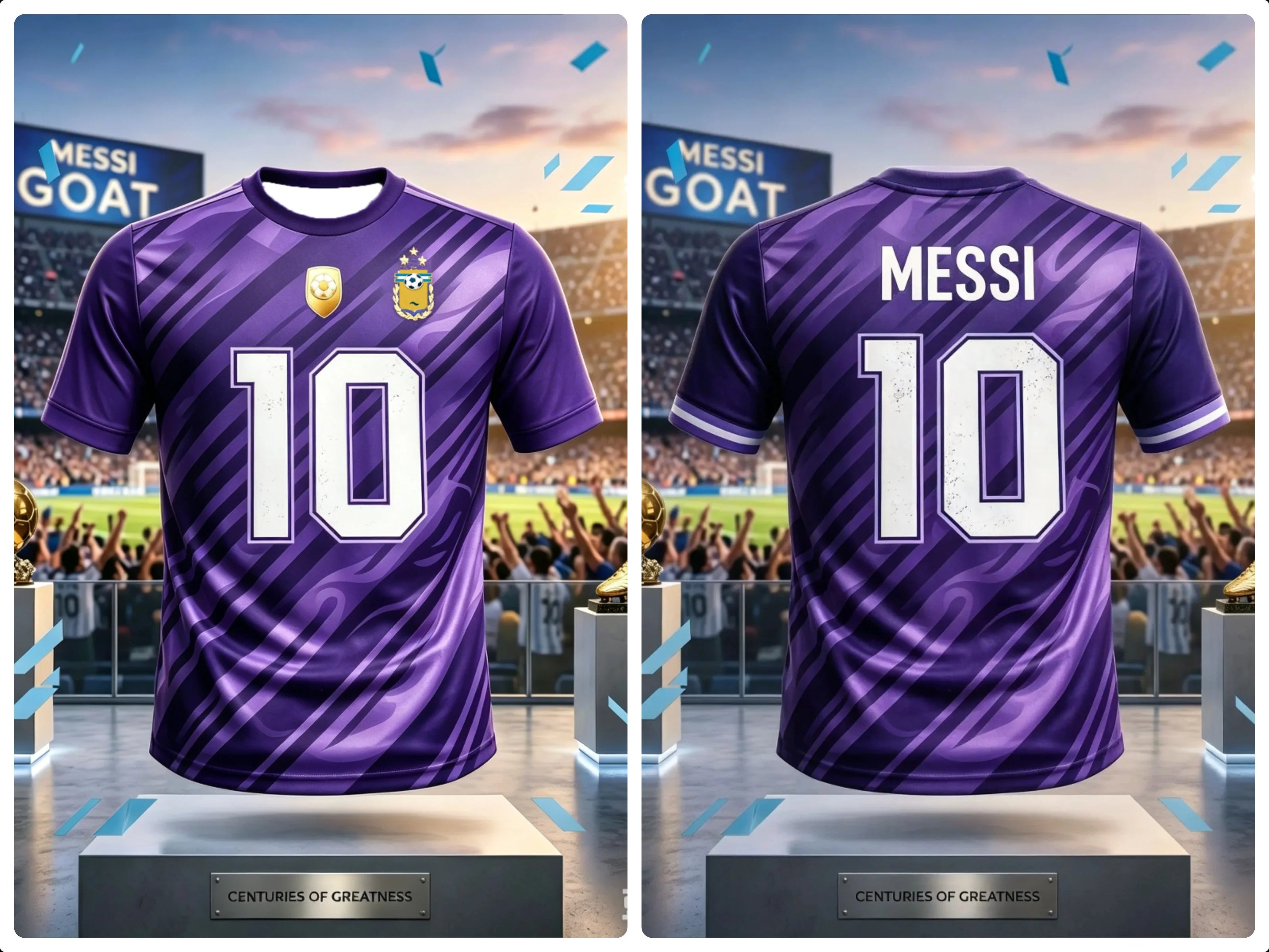 2026 New Soccer Jerseys for Adults & Children, Blue-White Striped Casual Athletic Tees