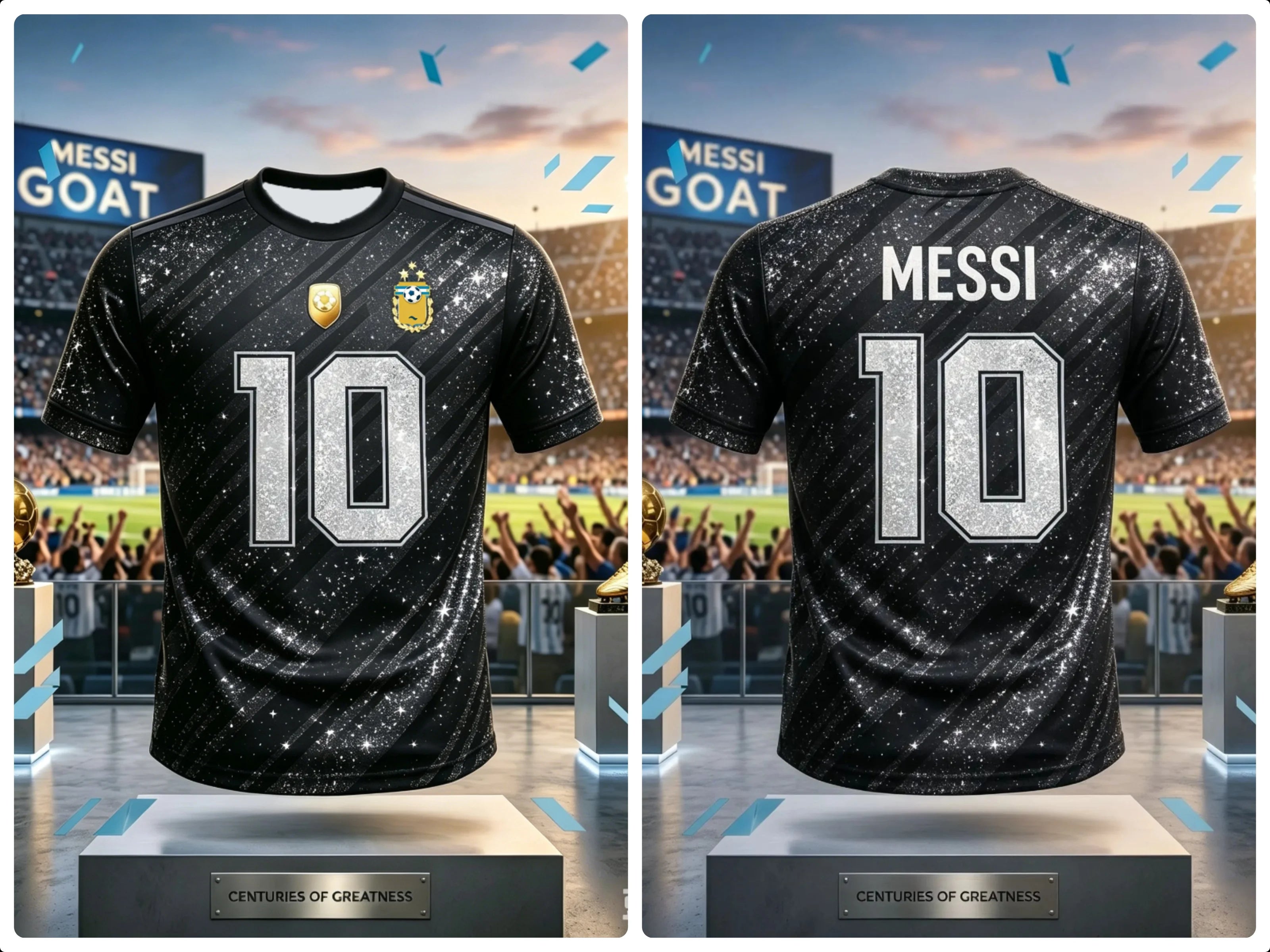 2026 New Soccer Jerseys for Adults & Children, Blue-White Striped Casual Athletic Tees