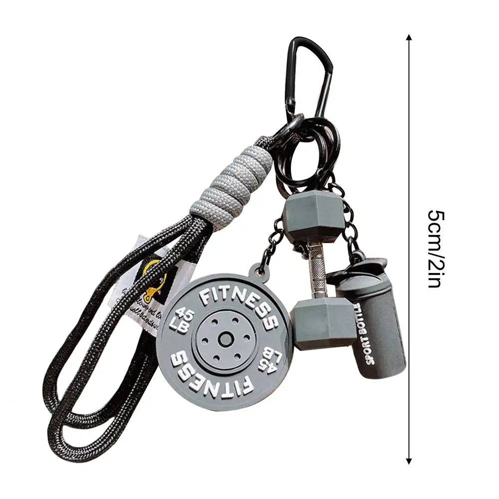 Fitness Keychain  Cute Dumbbell Keychain set Silicone Gym Keychain Motivational Gym Accessories Fitness Gifts for Fitness Bag