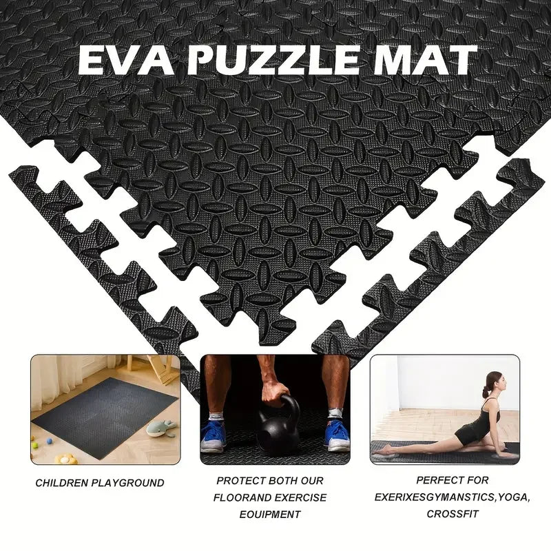 8/16 Pcs Foam Fitness Non Slip Yoga Mat Square Tiles -  Fitness Flooring -  Fitness Equipment Mat Suitable for Indoor Fitness