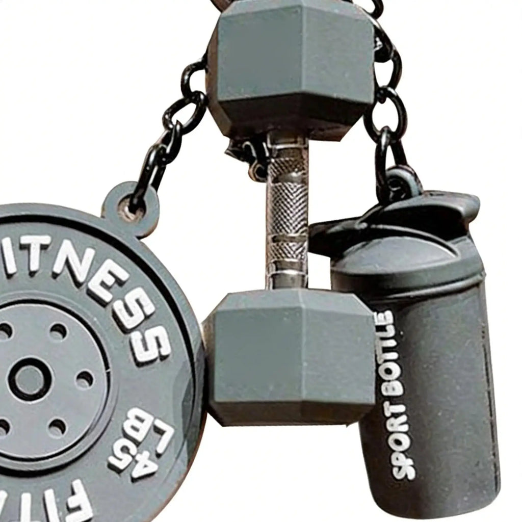 Fitness Keychain  Cute Dumbbell Keychain set Silicone Gym Keychain Motivational Gym Accessories Fitness Gifts for Fitness Bag