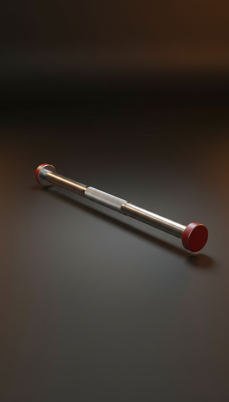 Steel Barbell With Knurled Grip